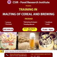 Training in Malting of Cereal and Brewing